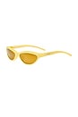 view 2 of 3 Curvo Sunglasses in Milky Yellow, Gold, & Bronze
