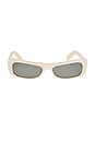 view 1 of 3 Capri Sunglasses in Metallic Pearl, Silver, & Grey