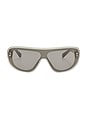 view 1 of 3 Square Sunglasses in Sanded Smoke, Silver, & Khaki