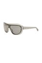 view 2 of 3 Square Sunglasses in Sanded Smoke, Silver, & Khaki