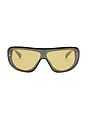 view 1 of 3 Square Sunglasses in Black, Light Gold, & Yellow