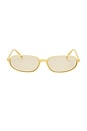 view 1 of 3 Oval Sunglasses in Butter, Light Gold, & Yellow