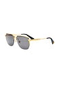 view 2 of 3 LUNETTES DE SOLEIL AVIADOR in Light Gold, Shiny Brown, & Khaki