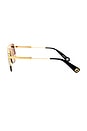 view 4 of 3 LUNETTES DE SOLEIL AVIADOR in Light Gold, Shiny Brown, & Khaki