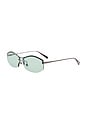 view 2 of 3 Geometric Sunglasses in Nickel & Mint
