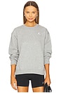 view 1 of 5 Brooklyn Fleece Crewneck Sweatshirt in Dark Grey Heather & White