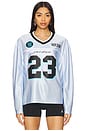 view 1 of 4 Long Sleeve Jersey Top in Hydrogen Blue