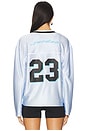 view 3 of 4 Long Sleeve Jersey Top in Hydrogen Blue
