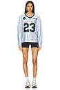 view 4 of 4 Long Sleeve Jersey Top in Hydrogen Blue