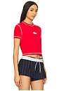 view 2 of 4 Cropped Tee in University Red