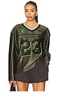 view 1 of 6 Long Sleeve Jersey Top in Medium Olive