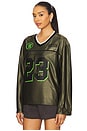 view 3 of 6 Long Sleeve Jersey Top in Medium Olive