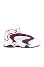 view 1 of 6 Air Jordan OG in White, University Red, Midnight Navy, & White