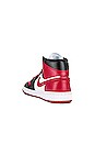 view 3 of 6 Air Jordan 1 Mid Sneaker in Black, Gym Red, & White