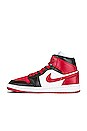 view 5 of 6 Air Jordan 1 Mid Sneaker in Black, Gym Red, & White