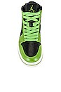 view 4 of 6 Air Jordan 1 Mid Sneaker in Black, Altitude Green, & Sail