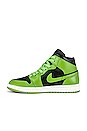 view 5 of 6 Air Jordan 1 Mid Sneaker in Black, Altitude Green, & Sail