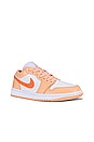 view 2 of 6 Air Jordan 1 Low Sneaker in Sunset Haze, Bright Citrus, & White in Sunset Haze, Bright Citrus & White