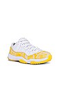 view 2 of 6 Air Jordan 11 Retro Low Sneaker in White, Tour Yellow, & White