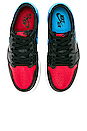 view 4 of 6 Air Jordan 1 Retro Low Og Sneaker in Black, Dark Powder Blue, & Gym Red