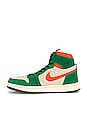 view 5 of 6 Air Jordan 1 Zoom Comfort 2 Sneaker in Pine Green, Orange Blaze, & Muslin