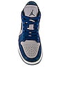 view 4 of 7 Air Jordan 1 Low Sneaker in French Blue & Black College Grey