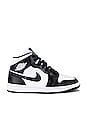 view 1 of 6 Air Jordan 1 Mid Sneaker in White & Black