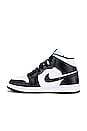 view 5 of 6 Air Jordan 1 Mid Sneaker in White & Black