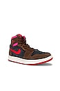 view 2 of 6 Air Jordan 1 Zoom Comfort 2 Sneaker in Cacao Wow, Picante Red, Black, & Hyper Pink