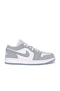 view 1 of 6 SNEAKERS AIR JORDAN 1 LOW in White, Wolf Grey, & Aluminum