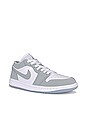 view 2 of 6 SNEAKERS AIR JORDAN 1 LOW in White, Wolf Grey, & Aluminum