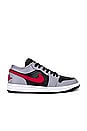 view 1 of 6 Air Jordan 1 Low Sneaker in Cement Grey, Fire Red, Black, & White