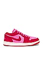 view 1 of 6 Air Jordan 1 Low Sneaker in Pink Blast, Chile Red, & Sail