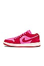 view 5 of 6 Air Jordan 1 Low Sneaker in Pink Blast, Chile Red, & Sail