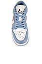 view 4 of 6 Air Jordan 1 Low Sneaker in Sail, Dune Red, Blue Grey, & White