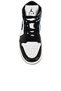 view 4 of 6 Air Jordan 1 Mid Sneaker in White, Black, Light Dew, & Oxidized Gree