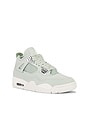view 2 of 6 Air Jordan 4 Retro Sneaker in Seafoam, Sail, & Metallic Silver