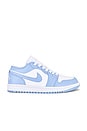 view 1 of 6 Air Jordan 1 Low Sneaker in White & Aluminum