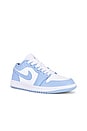 view 2 of 6 Air Jordan 1 Low Sneaker in White & Aluminum