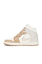 view 5 of 6 Air Jordan 1 Mid Sneaker in Pale Ivory, Light Orewood Brown, Hemp & Sail