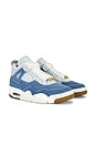 view 2 of 6 Air Jordan 4 Retro Tex Sneaker in Sail, Sail, Gum Light Brown, Worn Blue & Metallic Gold