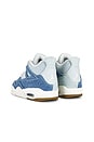 view 3 of 6 Air Jordan 4 Retro Tex Sneaker in Sail, Sail, Gum Light Brown, Worn Blue & Metallic Gold