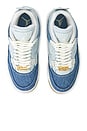 view 4 of 6 Air Jordan 4 Retro Tex Sneaker in Sail, Sail, Gum Light Brown, Worn Blue & Metallic Gold