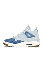 view 5 of 6 Air Jordan 4 Retro Tex Sneaker in Sail, Sail, Gum Light Brown, Worn Blue & Metallic Gold
