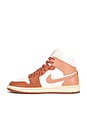 view 5 of 6 Air Jordan 1 Mid Sneaker in Sail, Light Madder Root, Madder Root & Muslin
