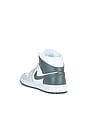 view 3 of 6 Air Jordan 1 Mid Sneaker in White, Smoke Grey & Pure Platinum