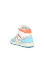 view 3 of 6 Air Jordan 1 Mid Sneaker in Sail, Blue Chill, Hot Lava & Muslin