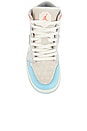 view 4 of 6 Air Jordan 1 Mid Sneaker in Sail, Blue Chill, Hot Lava & Muslin