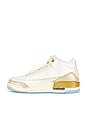 view 5 of 6 Air Jordan 3 Retro Sneaker in Sail, Team Gold, Pale Ivory & Metallic Gold