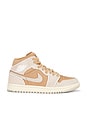 view 1 of 7 Air Jordan 1 Mid SE Sneaker in Hemp, Light Orewood Brown & Sail